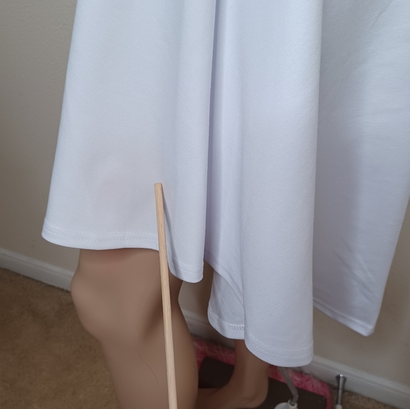 Sarin Mathews Womens Small Off The Shoulder High Low Cocktail Skater Dress - Picture 12 of 12